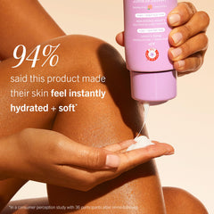 First Aid Beauty applied to elbow showing targeted smoothing benefit