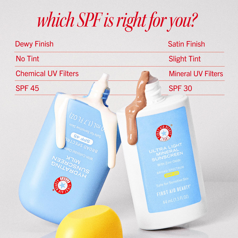First Aid Beauty on bathroom counter in routine showing daily-use convenience