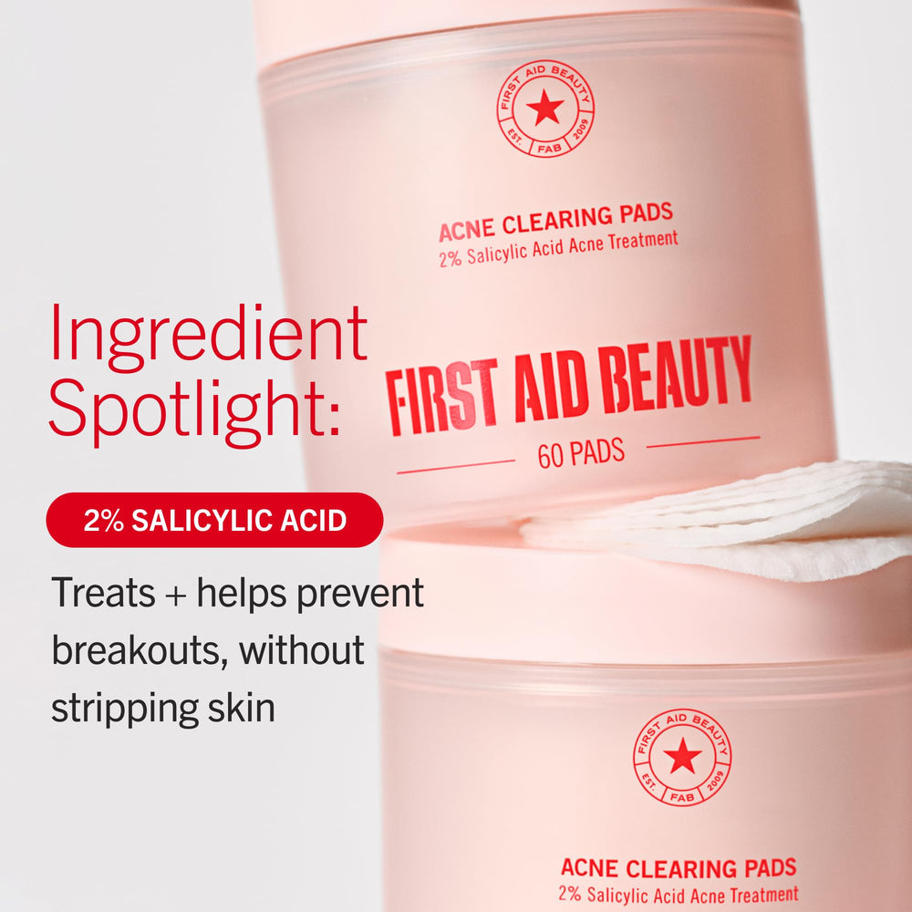 First Aid Beauty pad in hand demonstrating easy, mess-free application