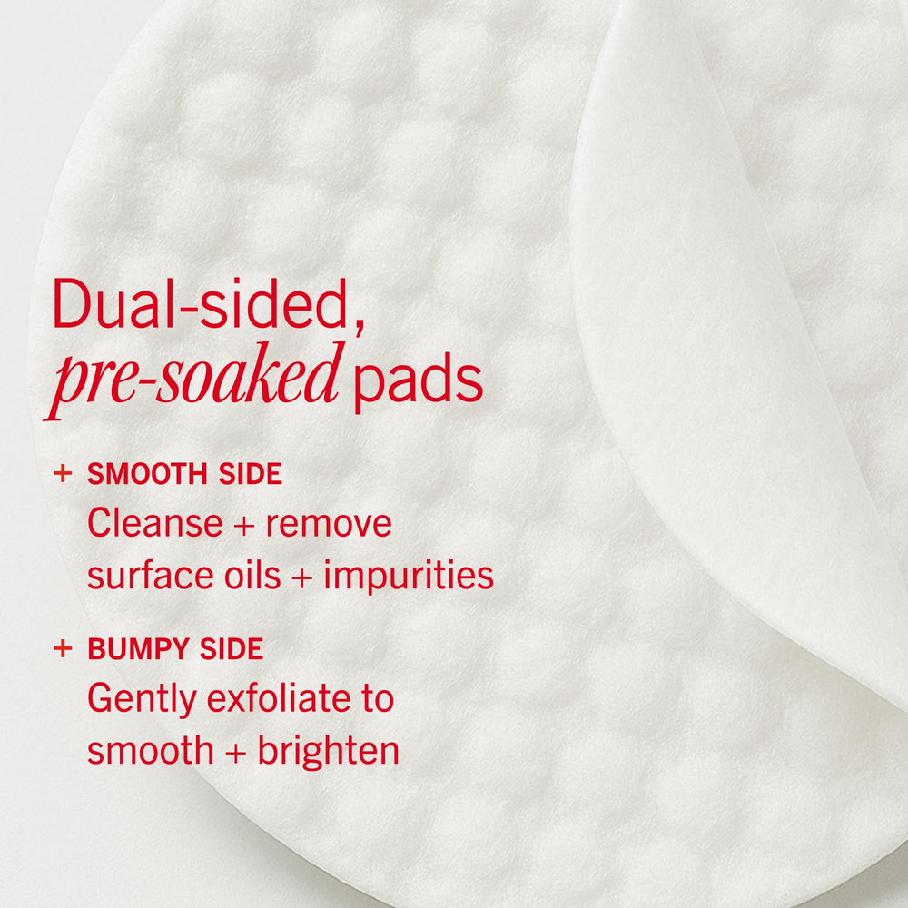 First Aid Beauty pad being used on face to remove impurities