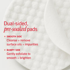 First Aid Beauty pad being used on face to remove impurities