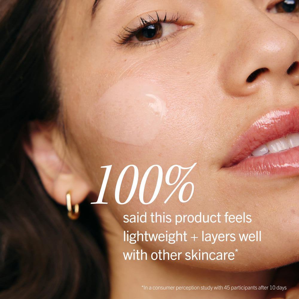 First Aid Beauty serum bottle label detail focusing on clean formulation and gentle benefits