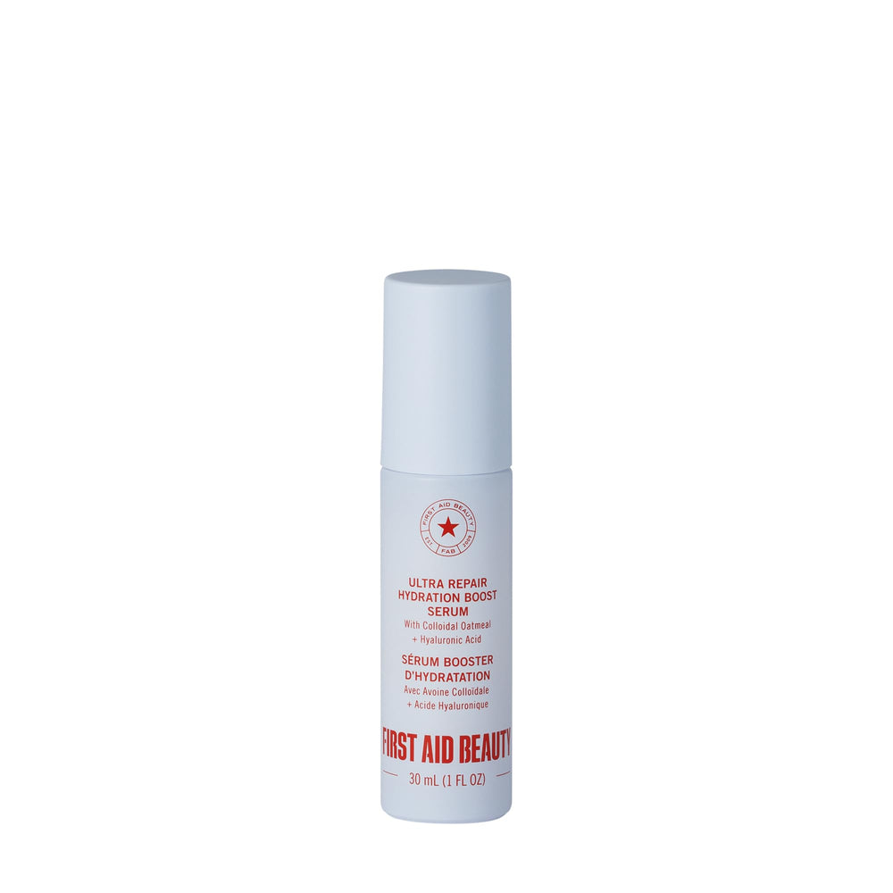 First Aid Beauty serum front packaging showing product clarity and hydration benefit
