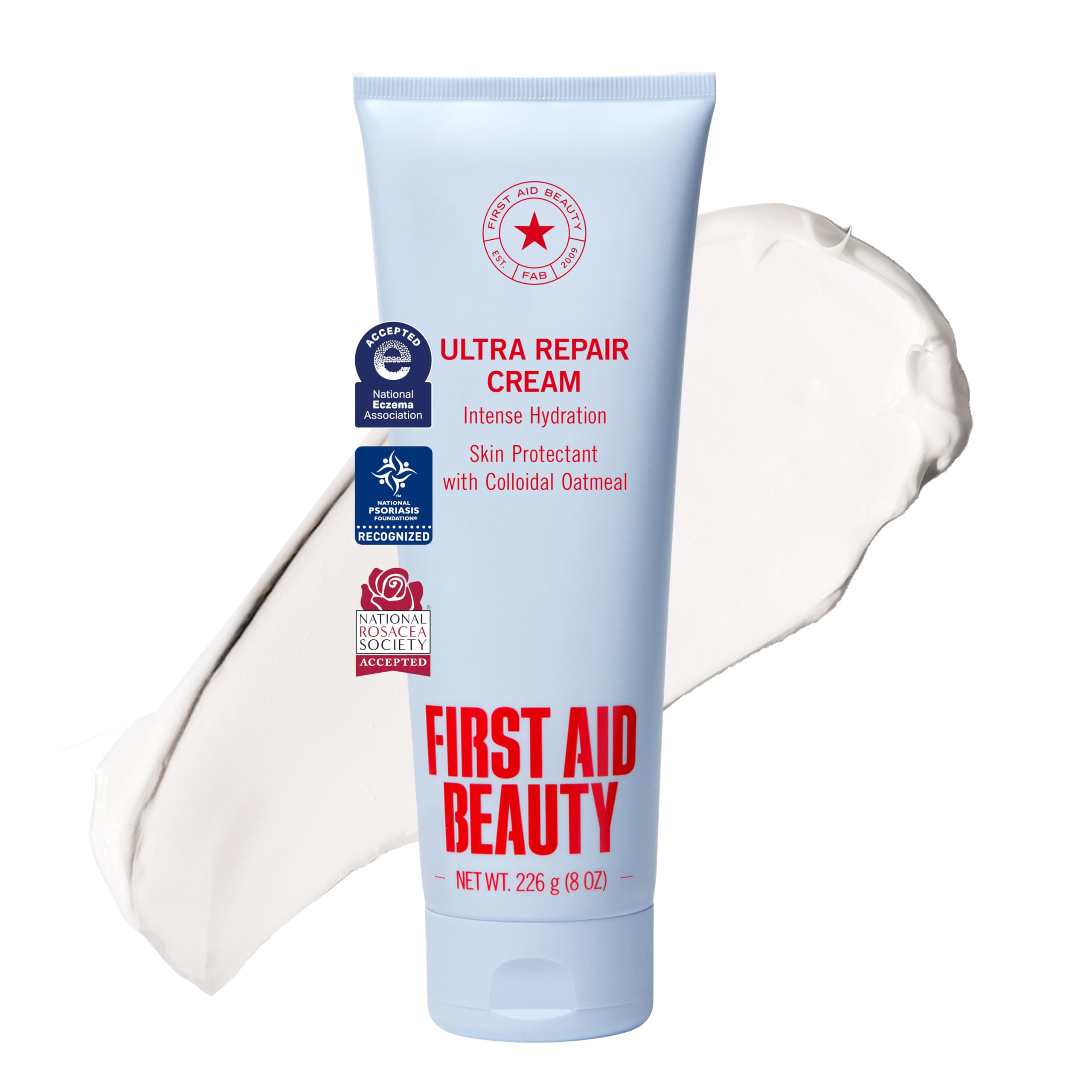 First Aid Beauty front jar showing product and clear labeling for easy identification