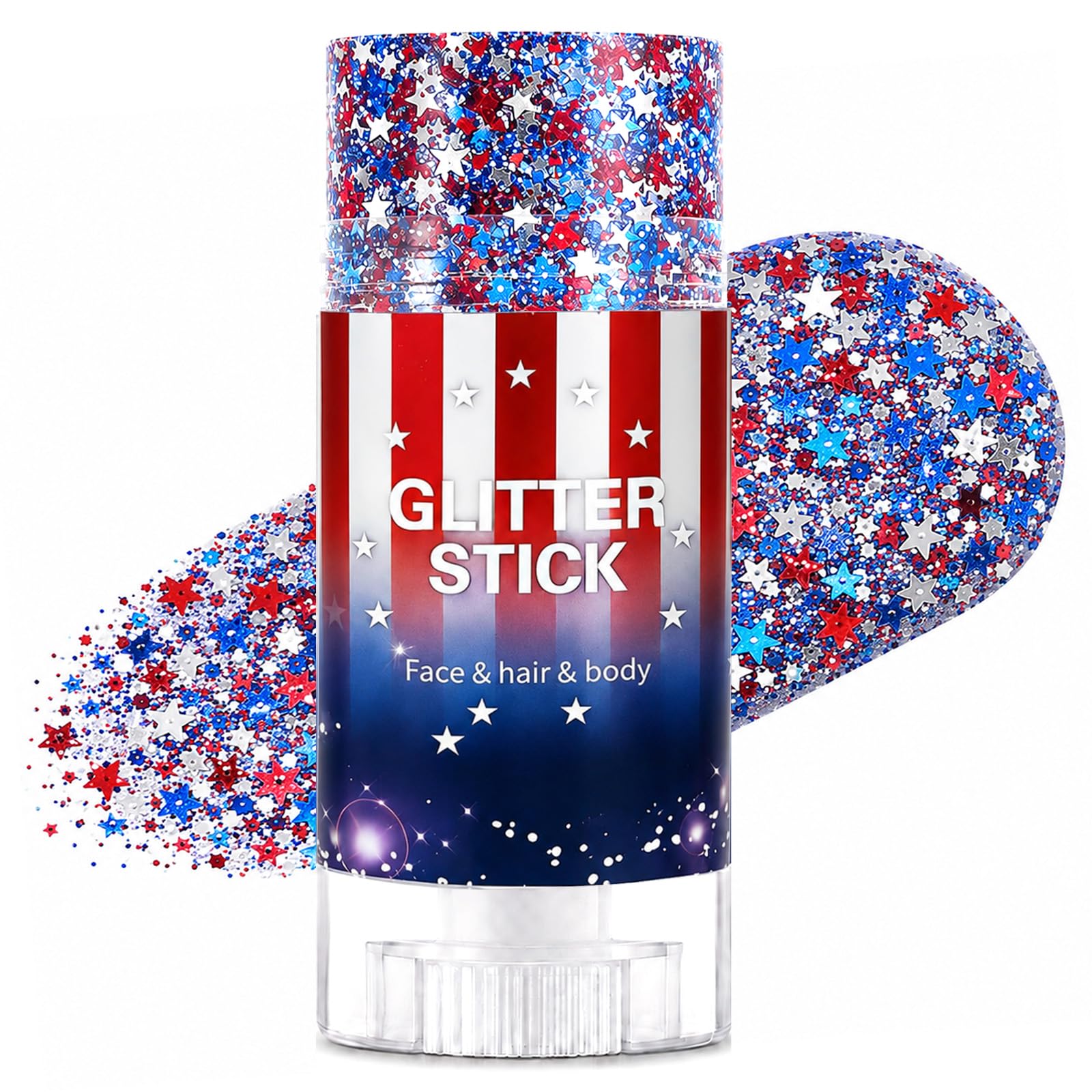 firstfly front packaging showing complete patriotic glitter kit benefit easy party-ready set