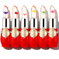 firstfly front packaging showing six flower jelly lipsticks and gift-ready look