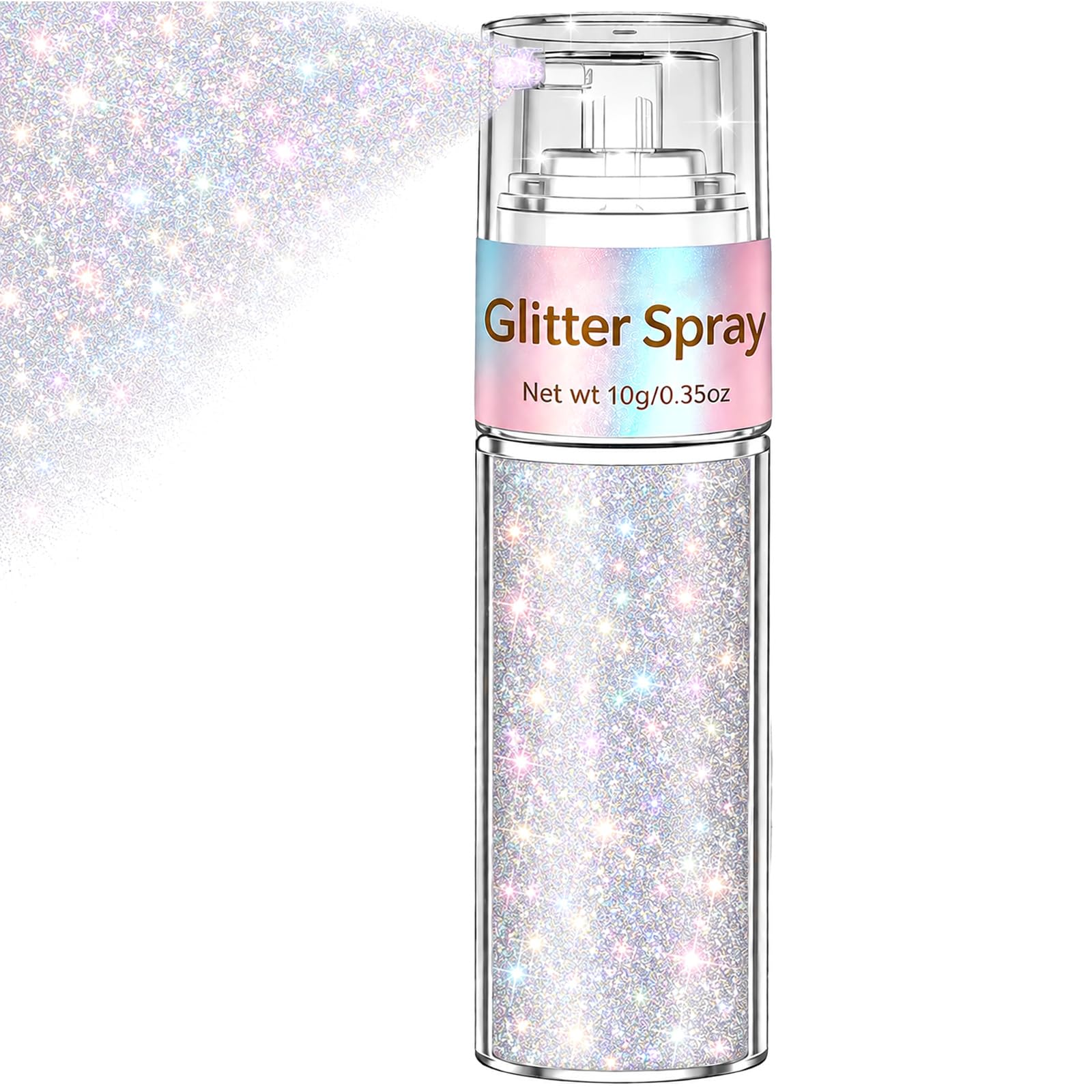 firstfly bottle front packaging showing silver-rainbow finish and portability benefit