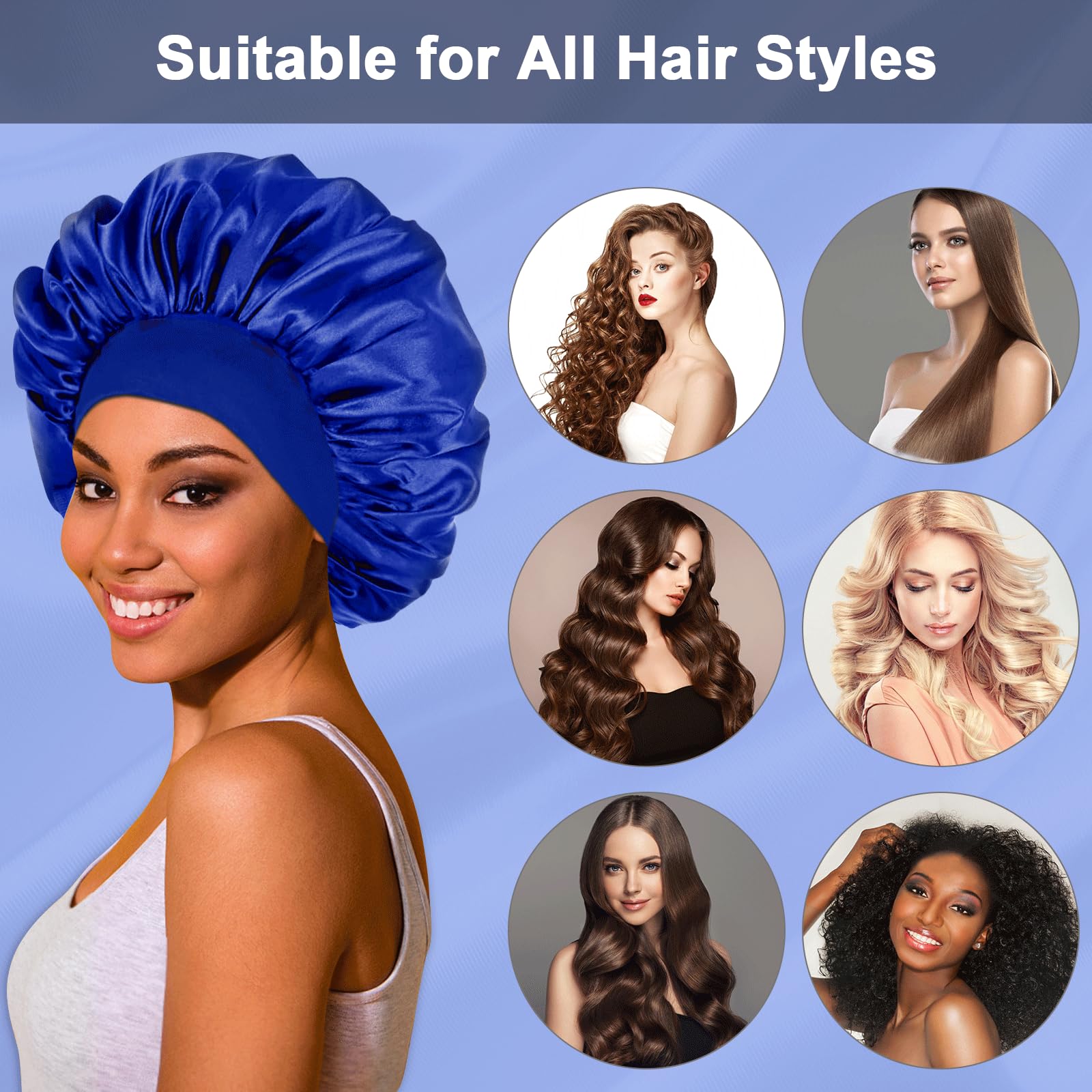 FIRSTPELLA bonnet worn in bed preventing frizz while sleeping