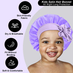 FIRSTPELLA bonnet worn on child side profile demonstrating comfortable protection during sleep