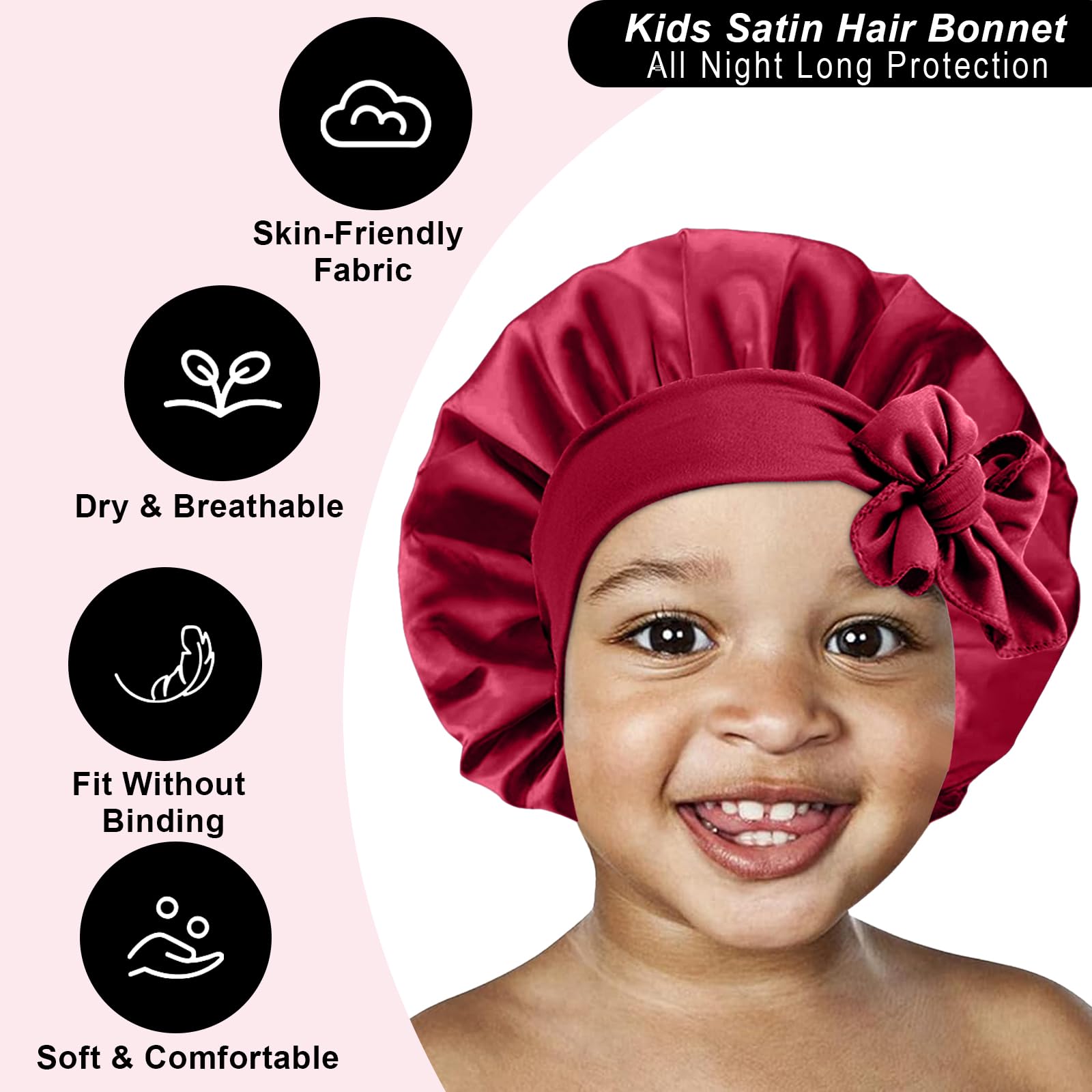 FIRSTPELLA child wearing bonnet while resting demonstrating hair protection