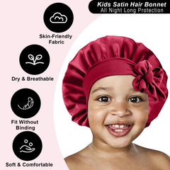 FIRSTPELLA child wearing bonnet while resting demonstrating hair protection