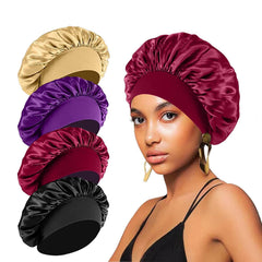 FIRSTPELLA bonnet front view showing colors and secure fit benefit