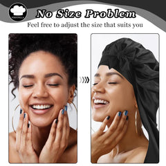 FIRSTPELLA model wearing bonnet in bedroom showing overnight protection