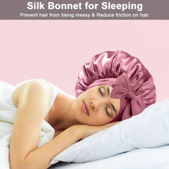 FIRSTPELLA bonnet held in hand to show large size and room for voluminous hair