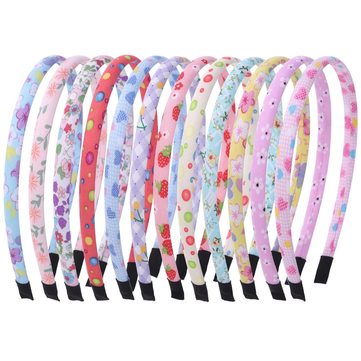 Fishdown front packaging showing twelve colorful headbands and easy gifting