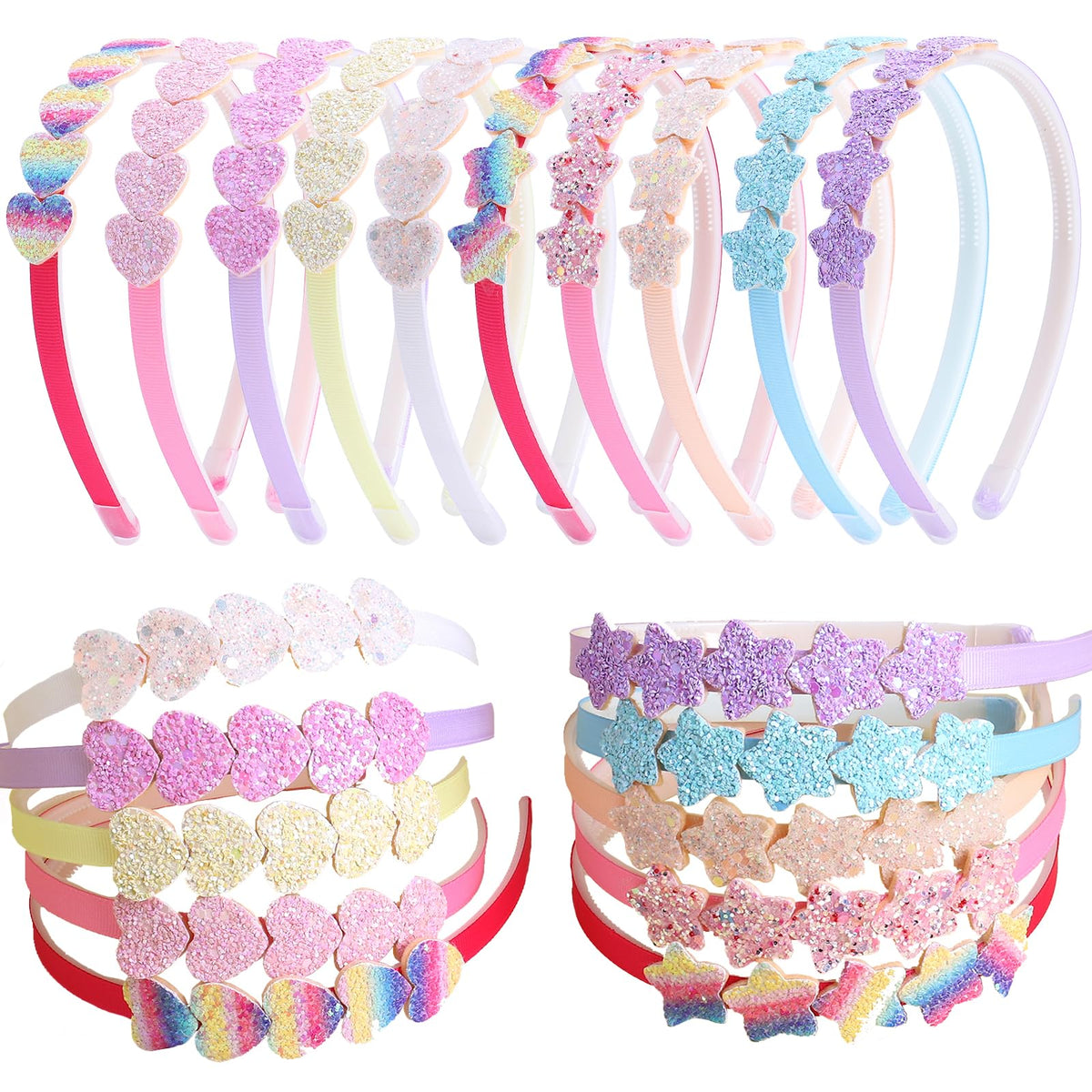 Fishdown front packaging showing ten colorful headbands and bows