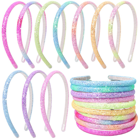 Fishdown front packaging showing ten glitter headbands and colorful variety