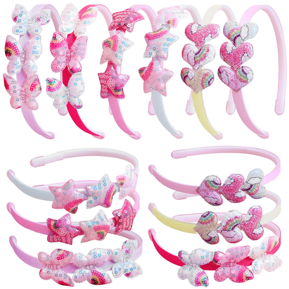 Kids wearing Fishdown headbands adding playful sparkle to outfits