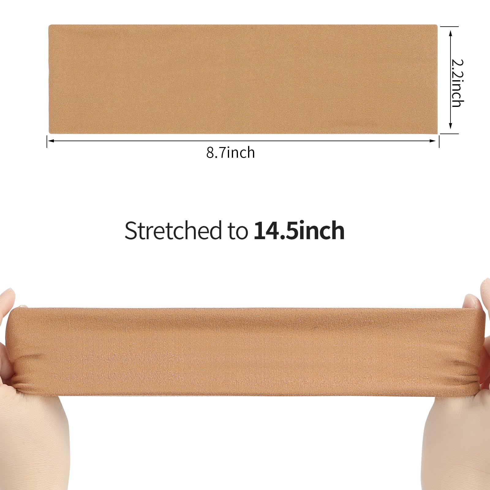 Fishinsea headband stretched to show elasticity and secure fit