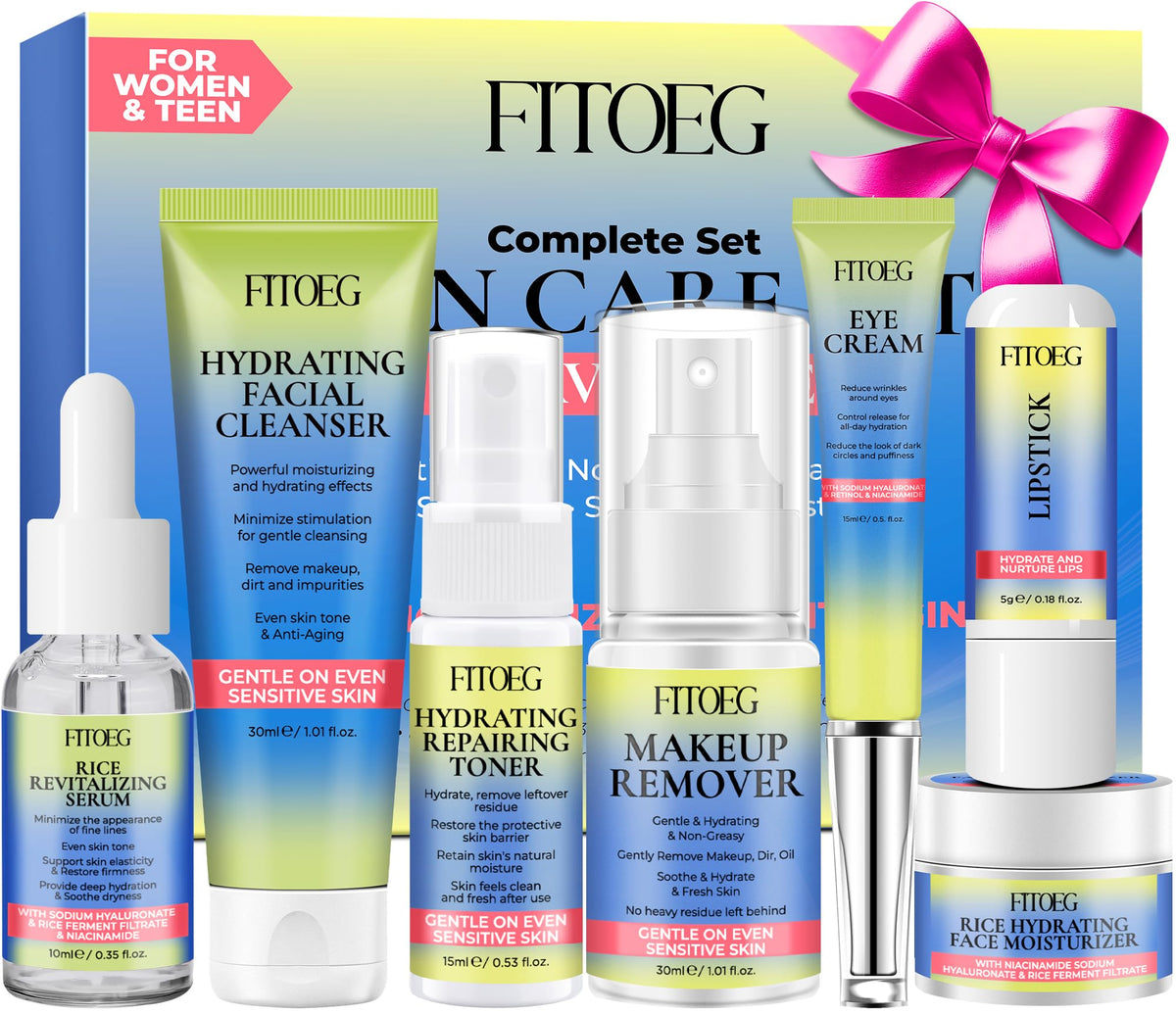 FITOEG front packaging showing the full travel-friendly skincare set and gift appeal