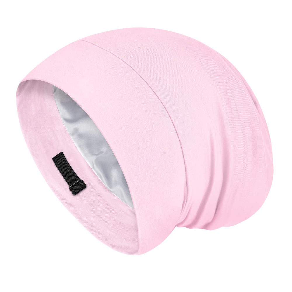 Fittia bonnet front view in pink showing stylish beanie fit and protective design