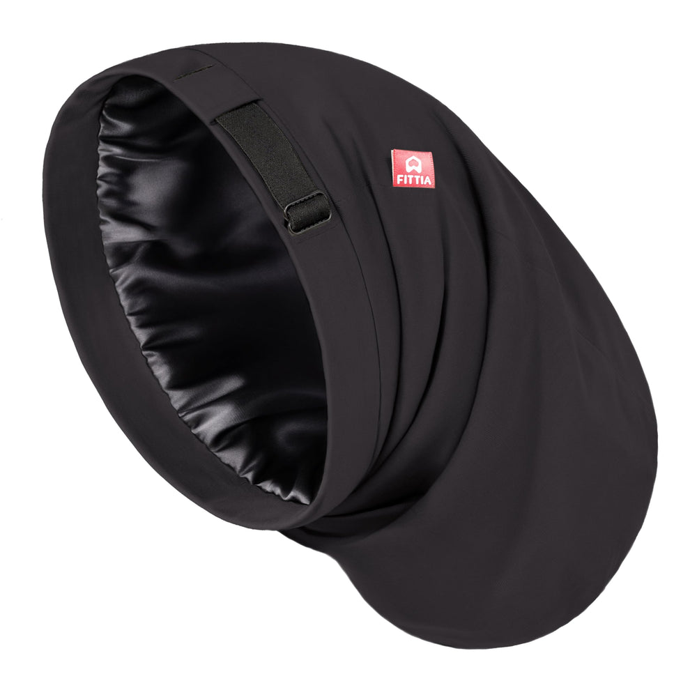 Fittia bonnet front view showing full shape and roomy fit for protection