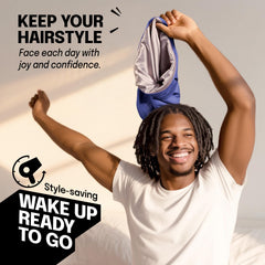Fittia bonnet styled on bed showing sleep-ready look and easy everyday use