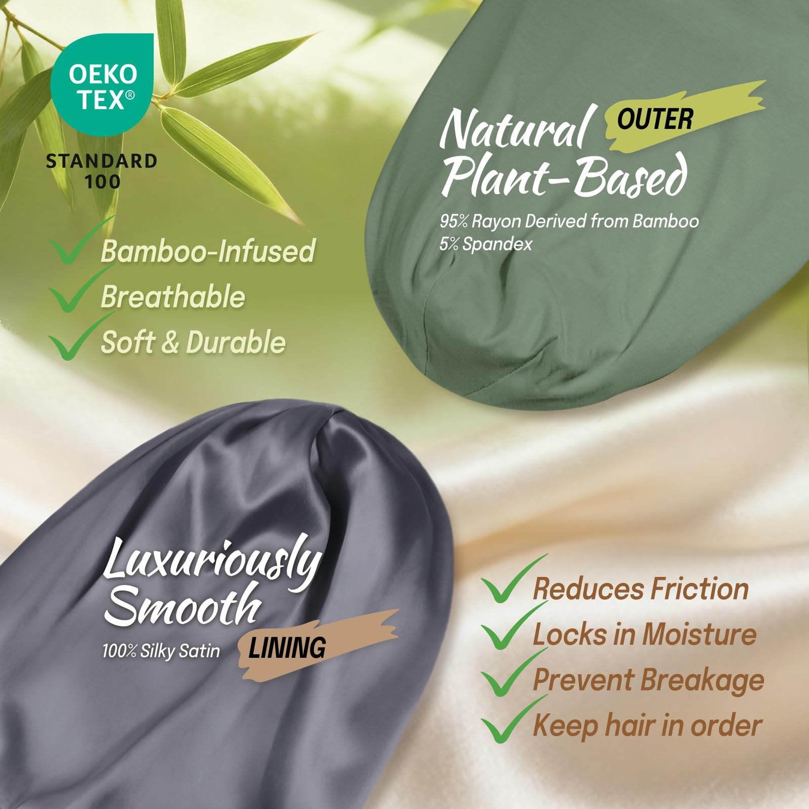 Fittia close-up satin inner lining showing smooth texture benefit