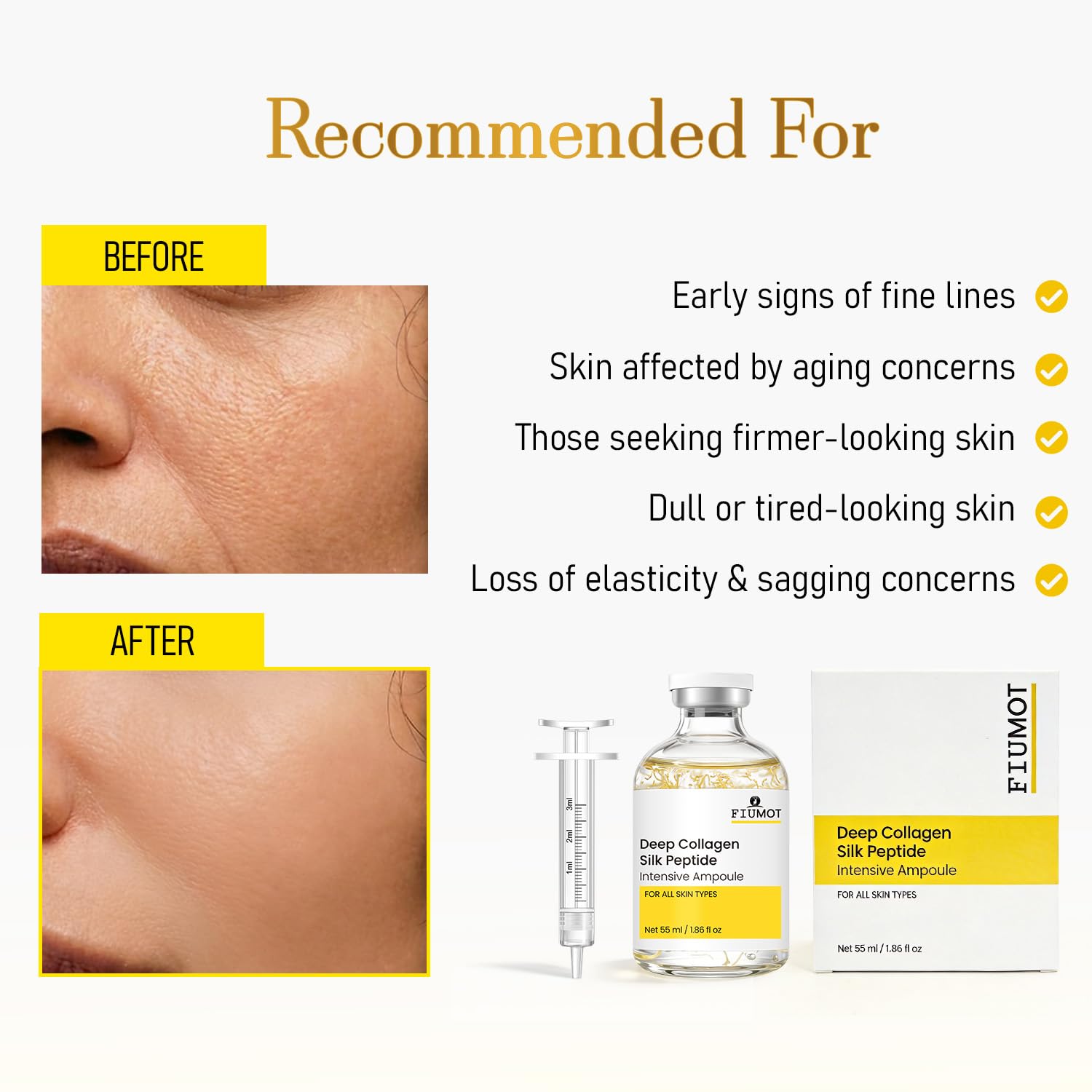 FIUMOT silk threads detail highlighting silk complex for smooth, luminous skin benefit