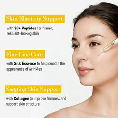 FIUMOT serum drop on fingertip showing lightweight texture and quick absorption benefit