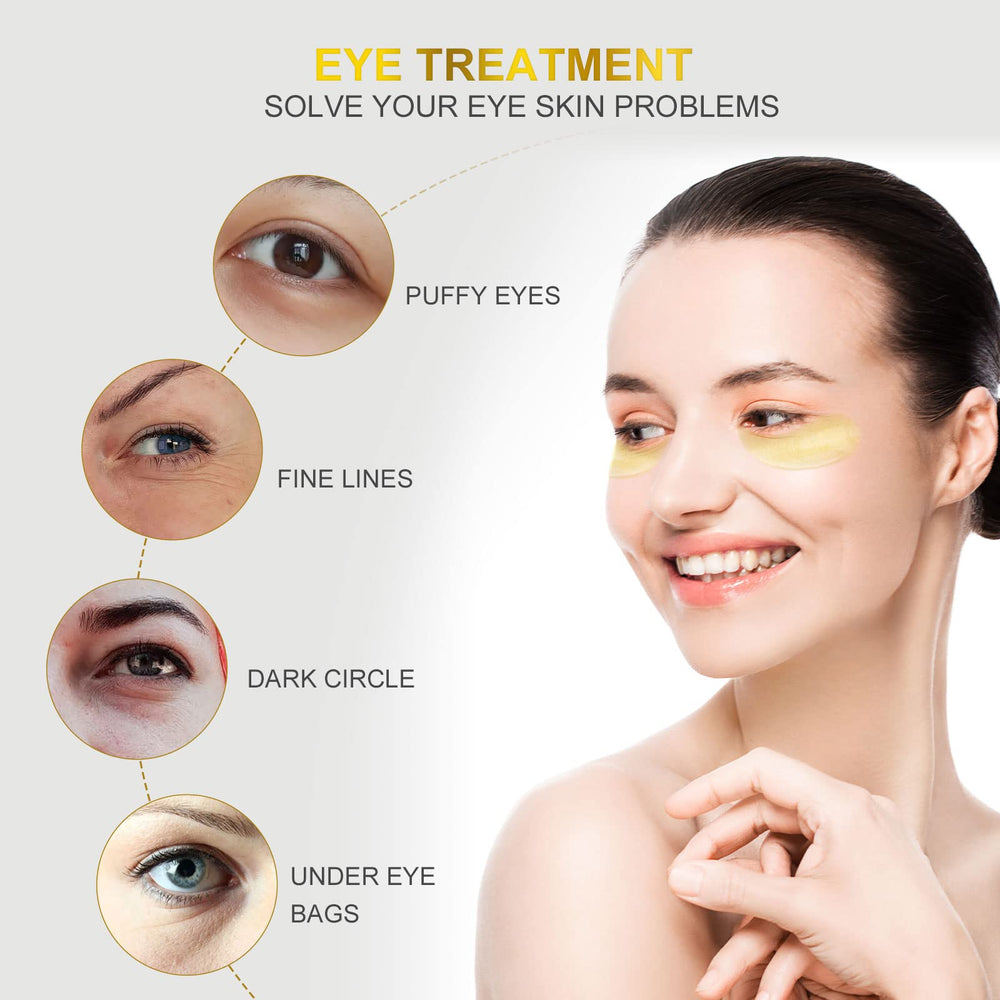 Fivewan patch under man's eye reducing puffiness after application