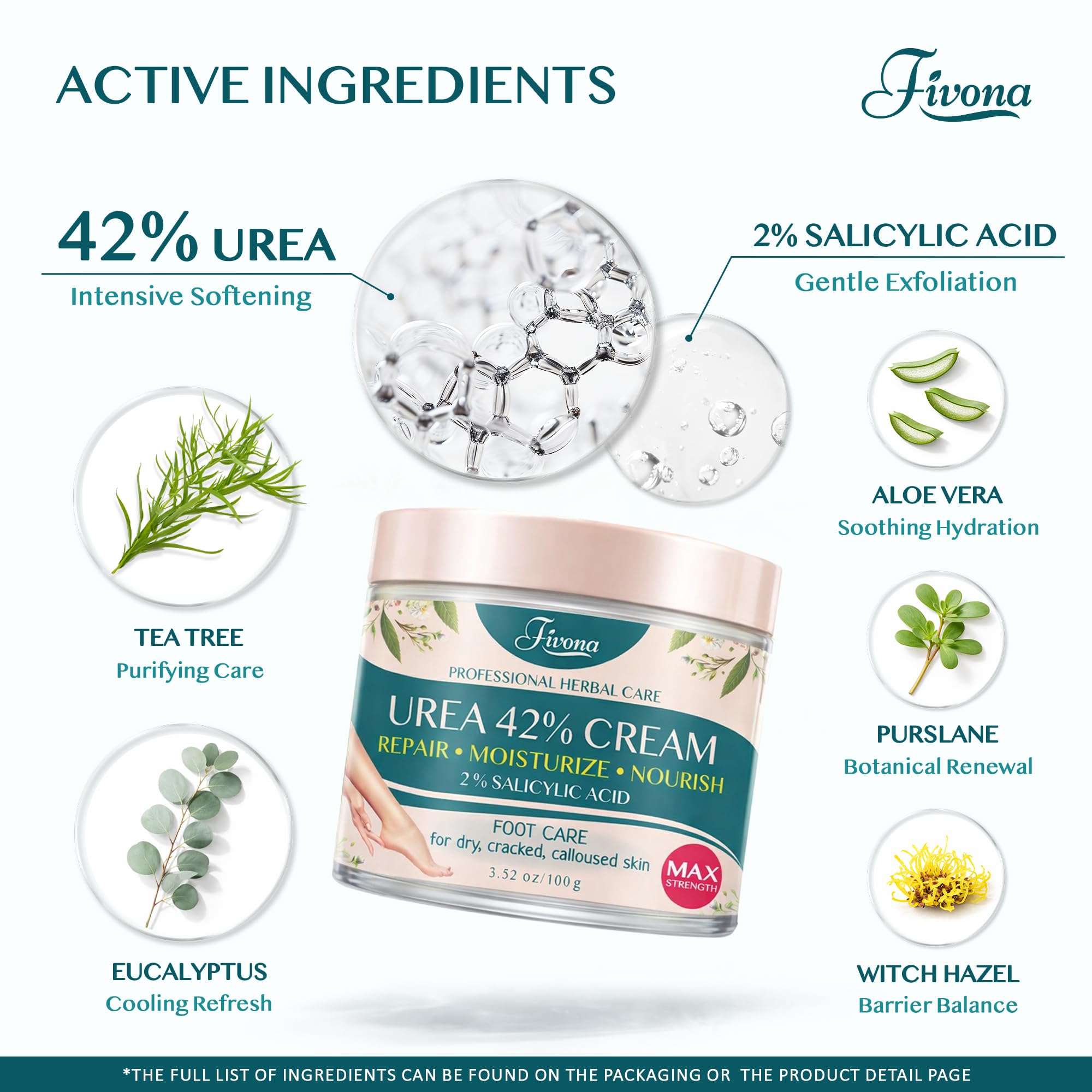 FIVONA open jar texture closeup highlighting rich non-greasy cream