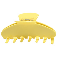 Fiwnpow yellow claw clip front view showing elegant glossy finish and secure hold