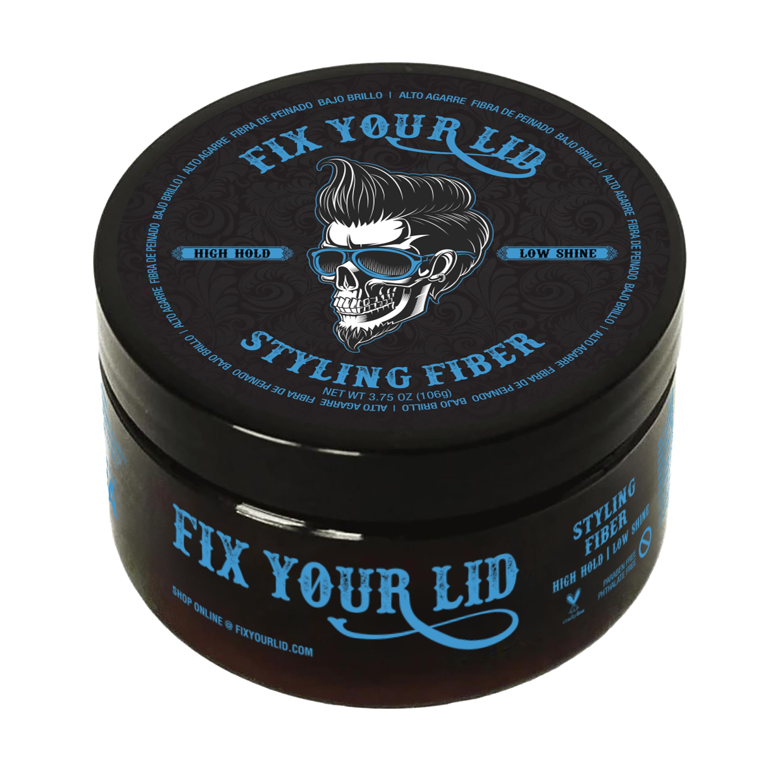 Fix Your Lid front packaging showing jar and label, highlights high hold benefit