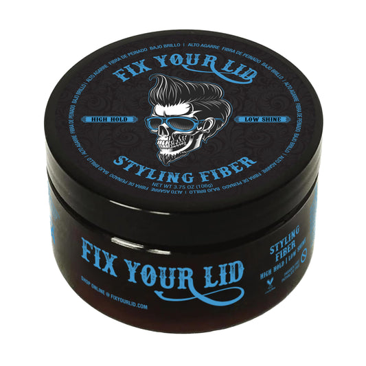 Fix Your Lid front packaging showing jar and label, highlights high hold benefit