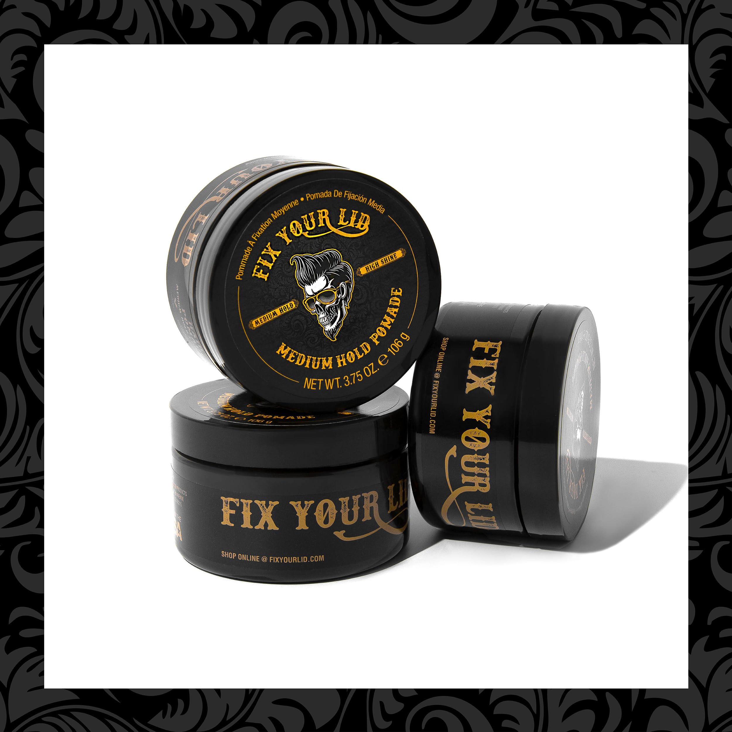 Fix Your Lid jar beside a ruler showing compact 3.75oz size benefit