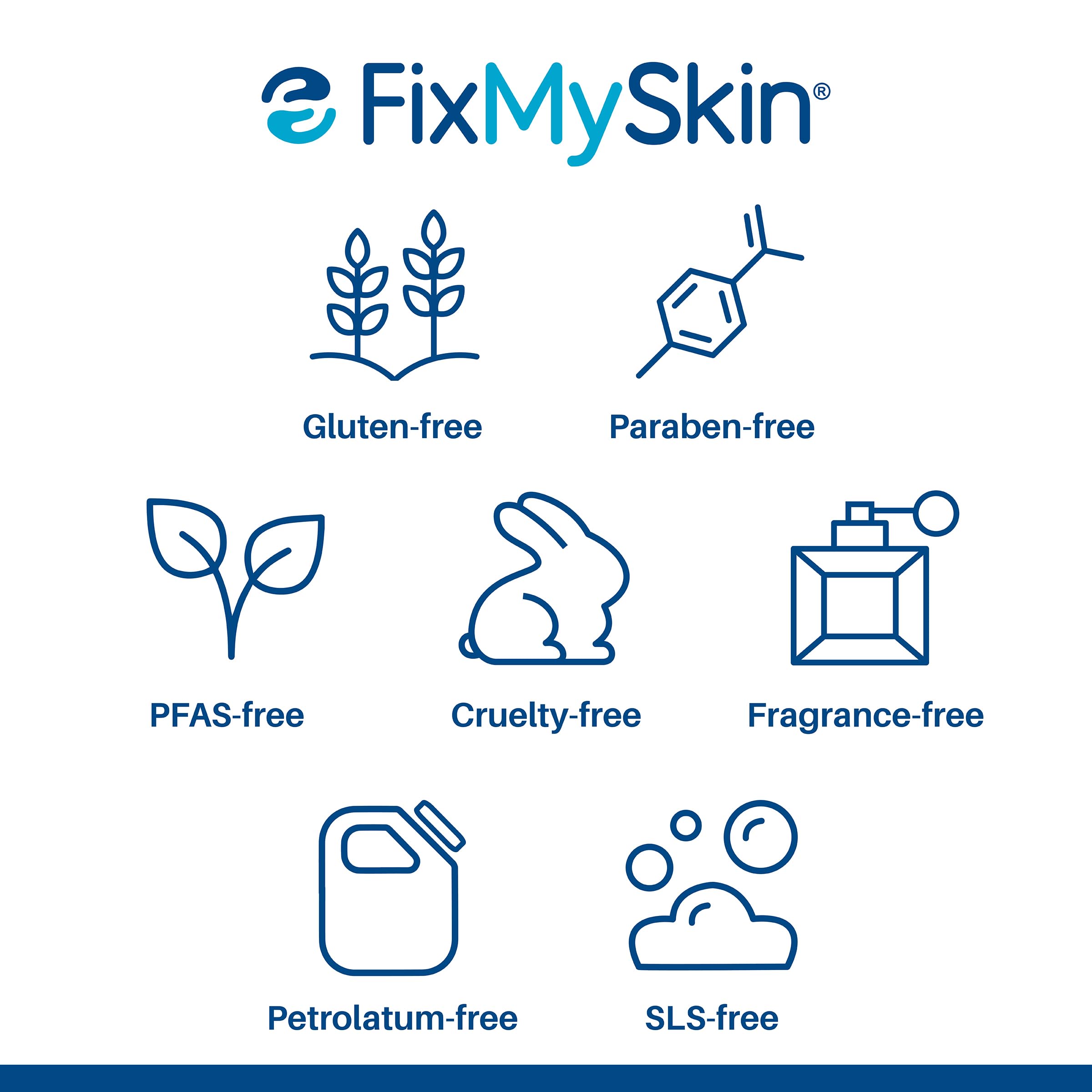 FixMySkin product and packaging on a wooden table conveying daily use appeal