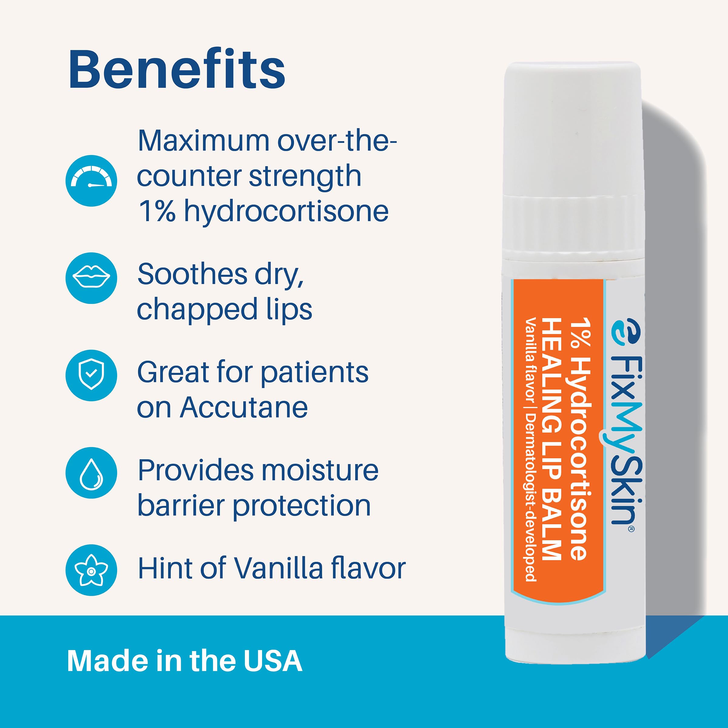 FixMySkin close-up of balm texture highlighting smooth, non-melting application