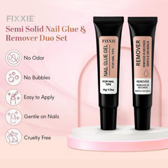 FIXXIE close-up of clear gel texture highlighting smooth, bubble-free finish