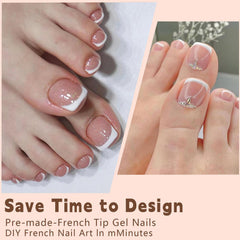 FJSMTOPl close-up of French tip detail for crisp salon finish