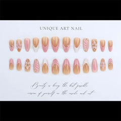 FJSMTOPl in-use shot of a person pressing on a nail showing easy at-home application