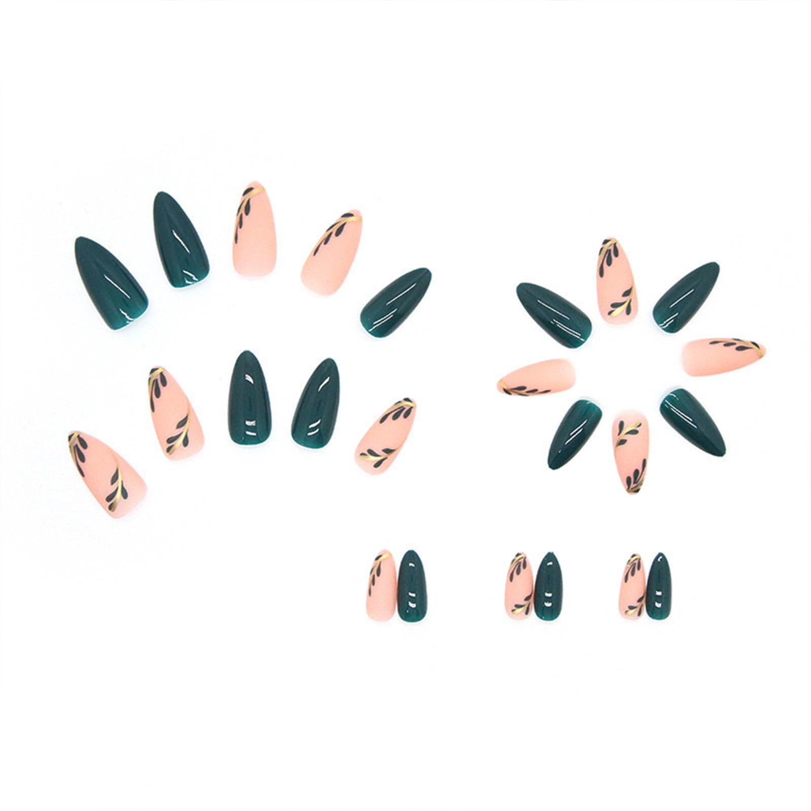 FJSMTOPl hands applying a press-on nail demonstrating simple at-home use