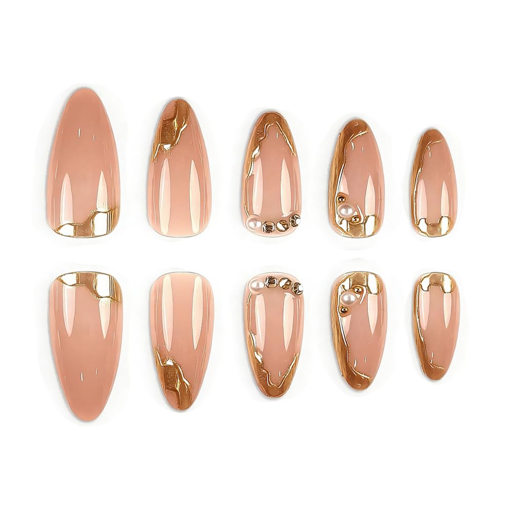 FJSMTOPl press-on nails applied on hands showing elegant French-tip look for events and daily wear