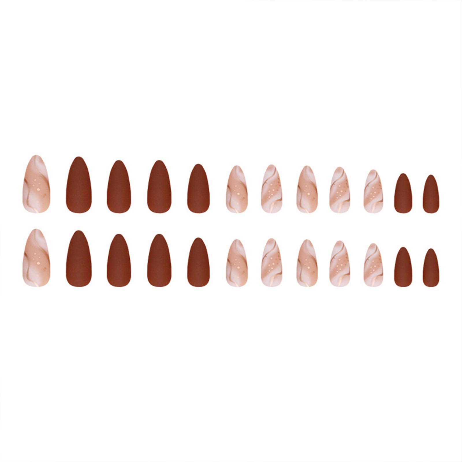 FJSMTOPl nails applied on hand demonstrating medium length and comfortable full-cover wear