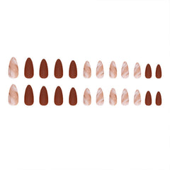 FJSMTOPl nails applied on hand demonstrating medium length and comfortable full-cover wear