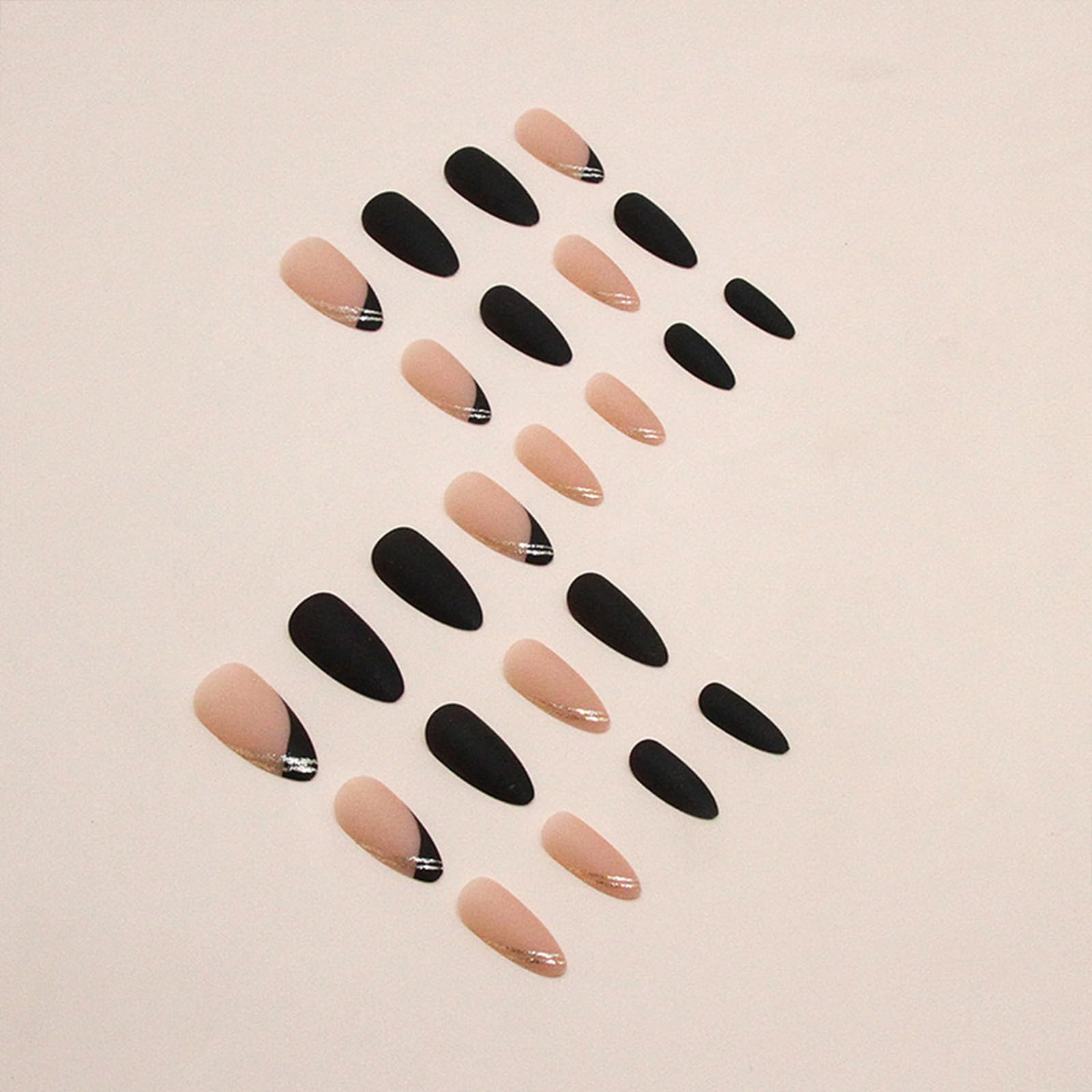 FJSMTOPl layout with 24 nails and included tools illustrating complete at-home kit