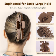 FLAREANN clip holding thick hair showing reliable everyday hold