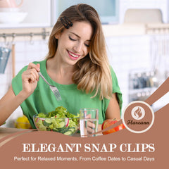 FLAREANN clips holding a hair section during styling for neat results
