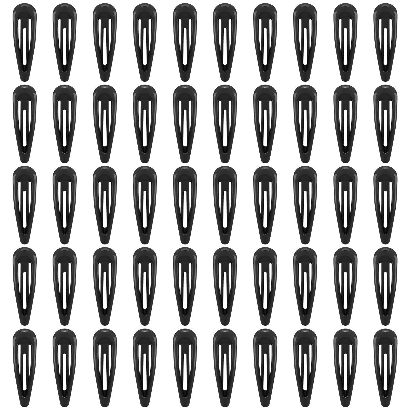 FLAREANN front packaging showing 50 glossy black snap clips, convenient supply