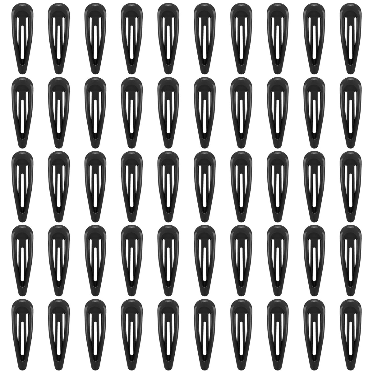 FLAREANN front packaging showing 50 glossy black snap clips, convenient supply